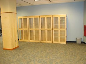 Evansdale Library Large Display Cases