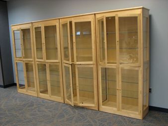 Large Pine Wood Display Cases 5, 6, 7, 8